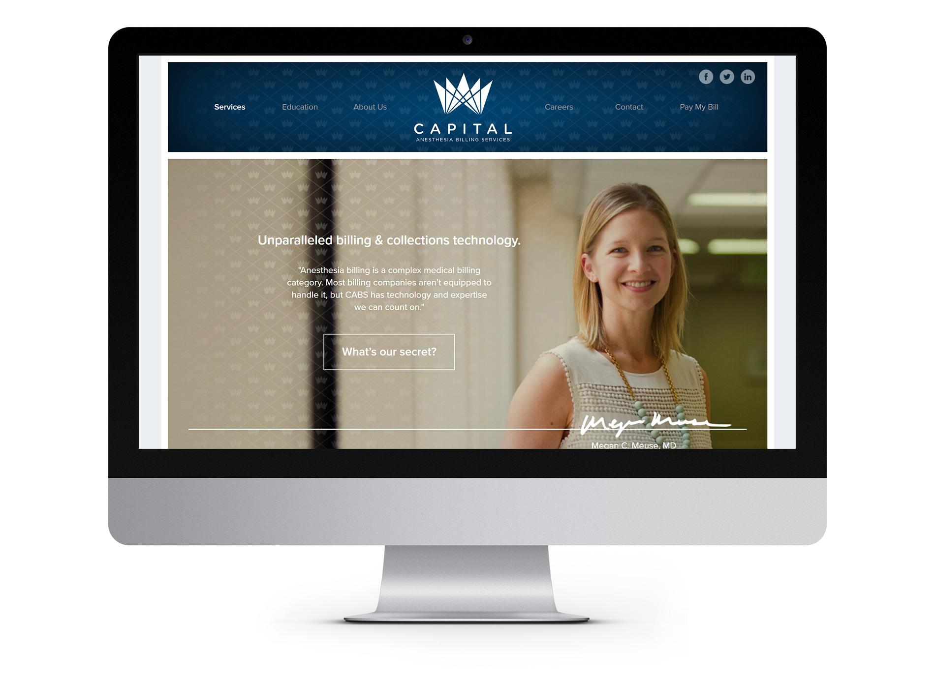 Capital Anesthesia Billing Services website development
