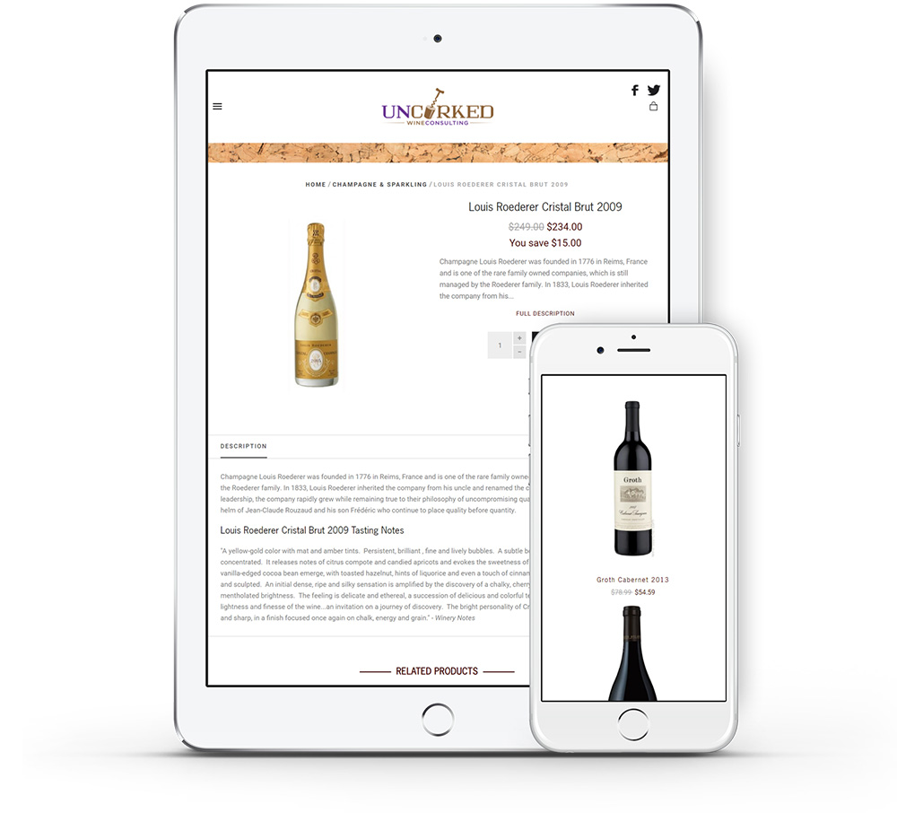 Uncorked ecommerce mobile development